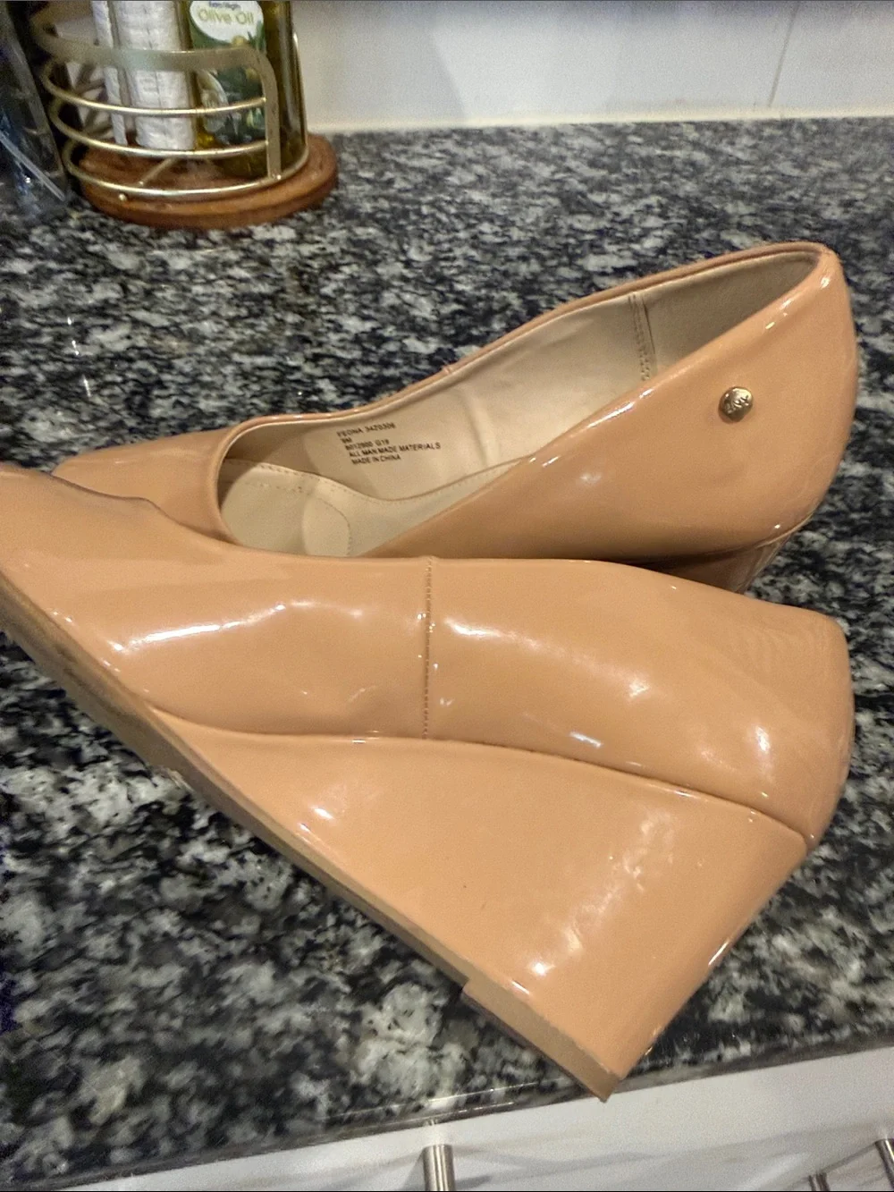 Jones New York Nude Patent Slip-On Ballet Flats